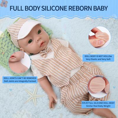 WW1506 51cm仿真娃娃3D彩绘娃娃 reborn baby 20inch硅胶重生娃娃