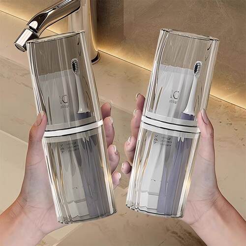 Travel Mouthwash Cup Portable Toiletry Set Toothbrush Cup El