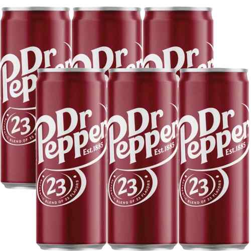 进口胡椒博士汽水DR pepper樱桃碳酸饮料330ml*6罐 原味胡椒博士