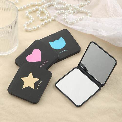 Compact Mini Makeup Mirror, Double-Sided and Portable, Suita
