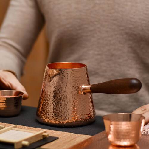 纯铜公道杯茶海纯手工捶打加厚茶海分茶器耐热手工功夫茶具配件