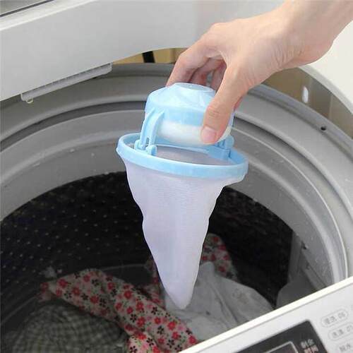 A2-32 New Floating Washing Machine Lint Remover Filter Bag L