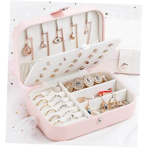 Portable jewelry storage box Necklace storage box饰品收纳盒