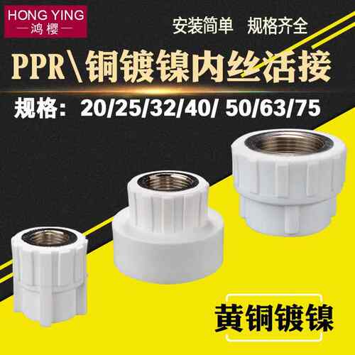 PPR20/25/32/40/50/63内丝直接变径异径接头4/6分1寸PPR水管配件