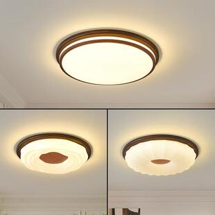 法式 奶油风主卧室灯吸顶灯中古房间灯护眼圆形高级感艺术主灯3805