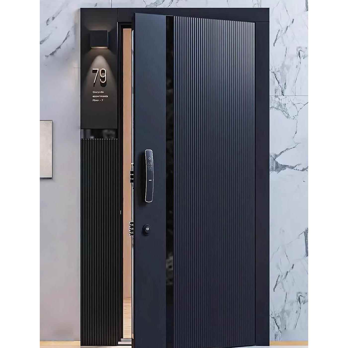 2025新款入户门防盗门别墅大门家用子母门进户门简约定制门铸铝门