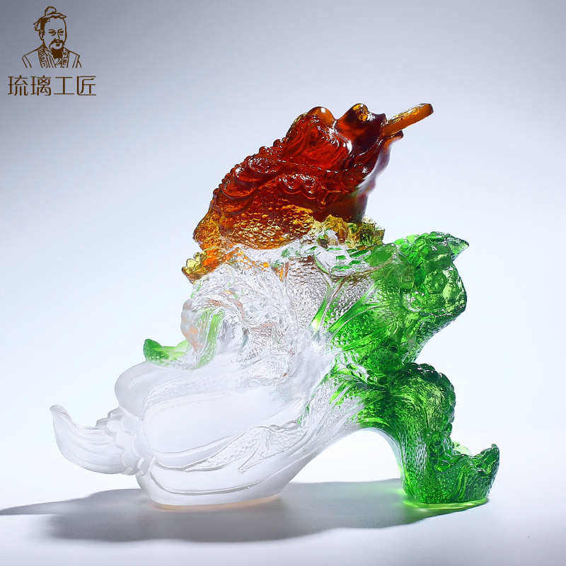 琉璃工匠貔貅摆件水晶白菜百财开业礼品实用大气朋友送礼好物