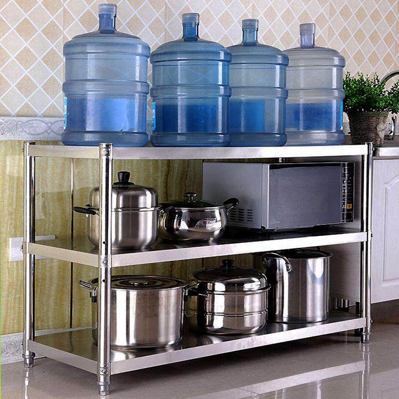 304厨房不锈钢置物架 两层碗碟微波炉收纳架子防锈烤箱落地家,厨房/烹饪用具,厨房抽屉置物架,淘宝优惠券,粉丝福利购,淘宝优惠卷