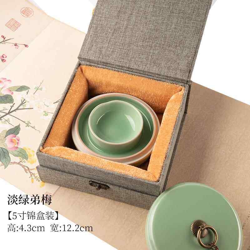 高档兰斋文房带双墨圈保湿防蒸发不干墨砚台毛笔墨水书法专用盖墨