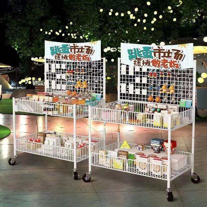 加粗方管摆摊小推车可折叠冰粉甜品花车货架寿司夜市移动包邮