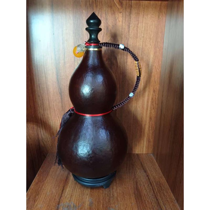 自家种植纯天然生长葫芦制作工艺品摆件送纯手工编织绳可摆可挂