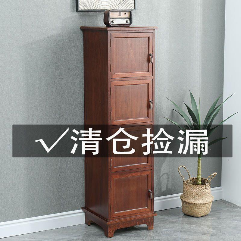 新款直销实木斗柜带门大容量收纳柜家用多功能储物柜简易书柜阳台