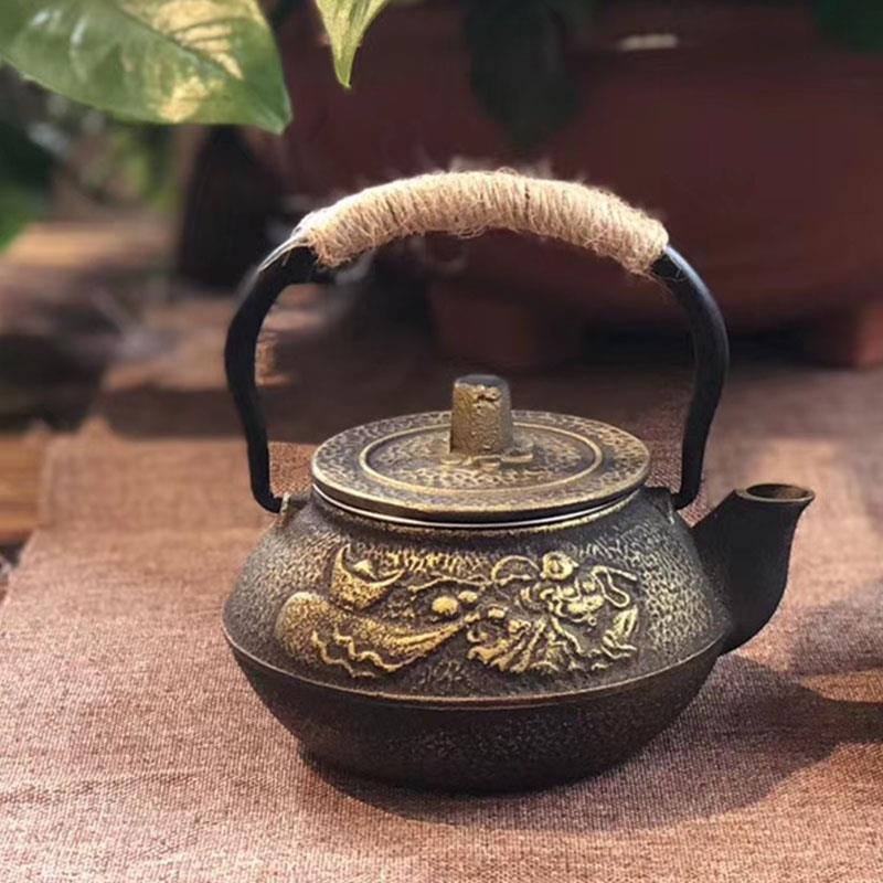 样板间式茶馆博古F76SM8MM装架茶具软饰品新中创意小茶壶铸铁室壶