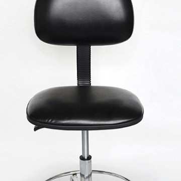 供应办公椅实验室车间旋转升降凳电镀大圈脚滑轮防静电椅子