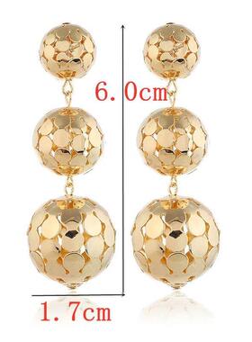 Hiphop Exaggerated Irregular Metal Dangle Earrings Spiral Tw
