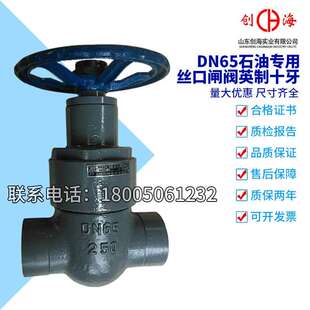 250C卡箍连接 160C 石油油田专用英制十牙丝口高温高压闸阀Z11H