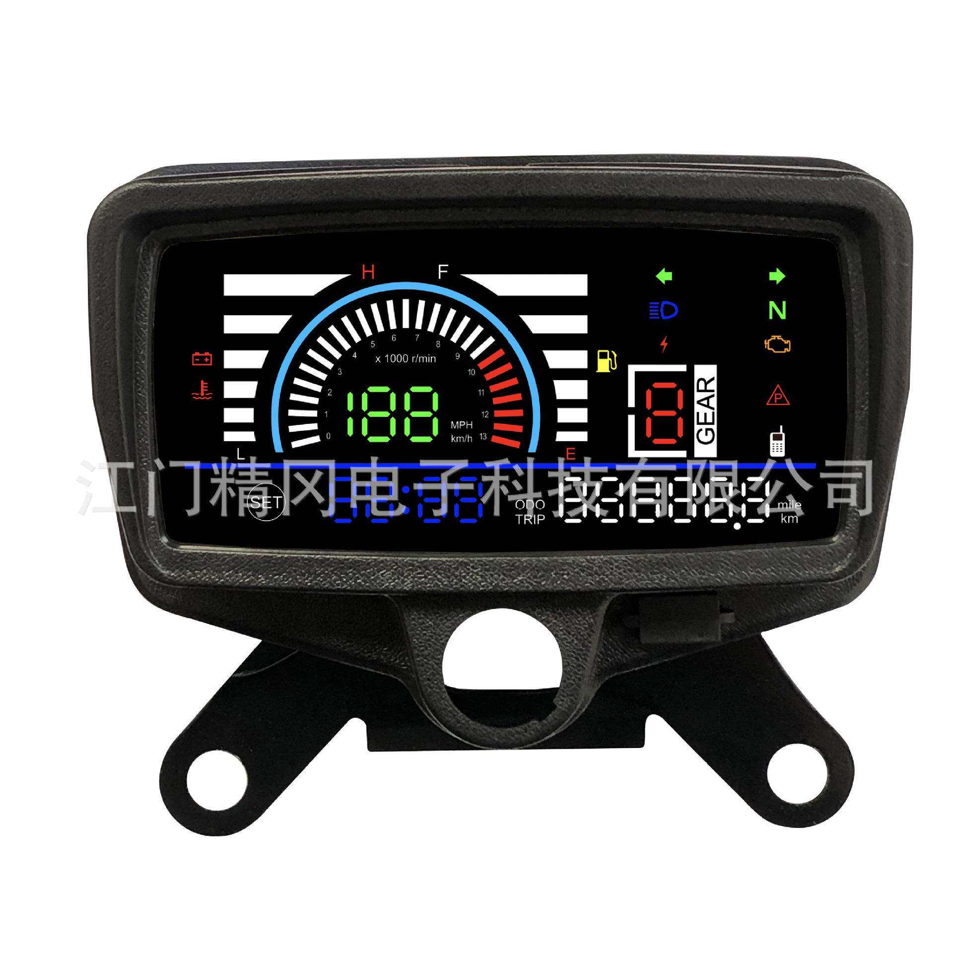 出口热销产品CG125-150数字显示仪表-带USB充电功能-机械款