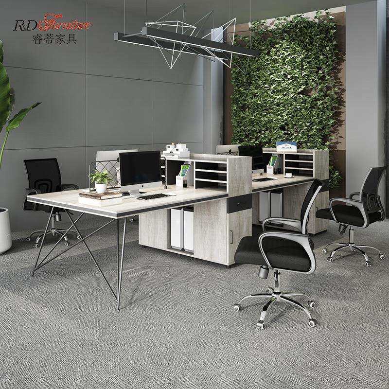 职员办公桌办公室6双4人位员工简约电脑工位屏风卡座家具桌椅组合
