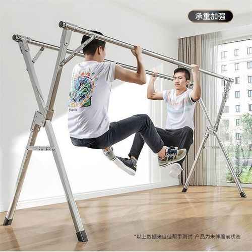 不锈钢晾衣架落地折叠室内外晒衣架双杆阳台挂衣架X型伸缩晾衣架