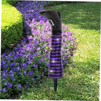 Halloween LED Evil Witch Legs Light Upside Down Stripe LED