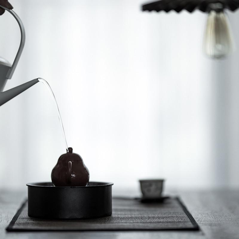 宜室茶话日式铁艺壶承茶台小茶盘功夫茶具蓄水干泡台壶托储水茶承