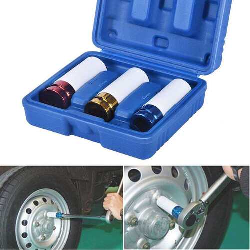 3PCS/4pcs/5pcs气动轮胎保护套筒 1/2彩色汽动套筒汽修五金工具