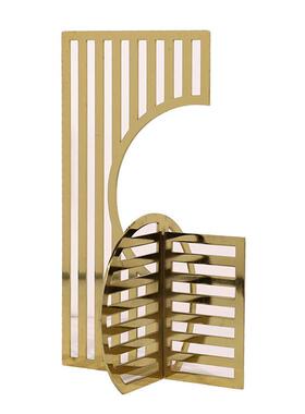 现代ZVT简几约何创意黑色镂空网书格意屏风样板间售楼处房创艺术