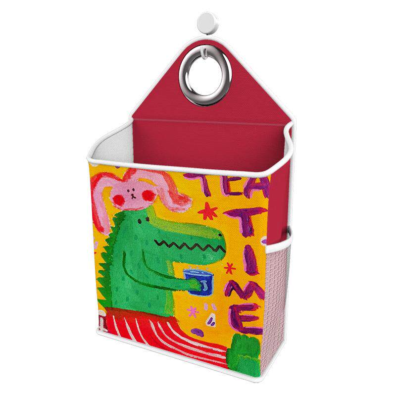 INKIx一祇西猫柿 可爱鳄鱼兔子印花单口挂袋家用厨房收纳圆孔挂袋