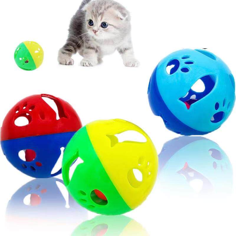 宠物玩具球猫咪塑料铃铛球鱼形大号镂空球逗猫玩具狗狗发声玩具球