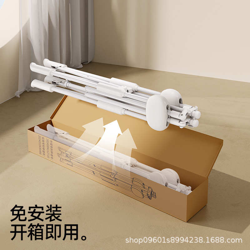 折叠晾衣架落地室内家用阳台不占地晒被子伸缩凉衣杆挂晒衣架