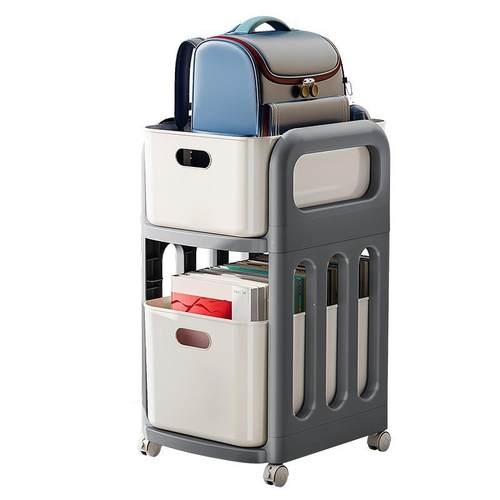 可移动小推车书包书桌收纳置物架