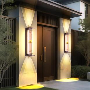 太阳能户外壁灯防水别墅大门庭院灯两侧门柱室外柱子饰墙灯带射灯