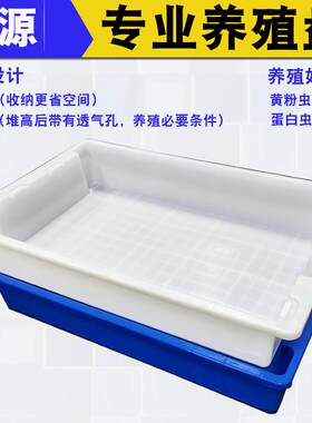 养殖胶盆虫卵孵化盘长方形饲养托盘蛋白虫大麦黄粉虫养殖塑料盒