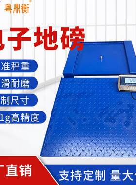 1t精度5g高精度电子地磅加厚加固工厂物流秤带斜坡工业精密地磅秤