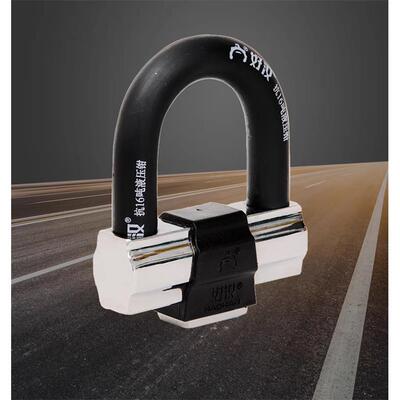 好汉锁301B双开关机车锁碟煞锁U型锁抗16吨液压剪防盗防撬正品