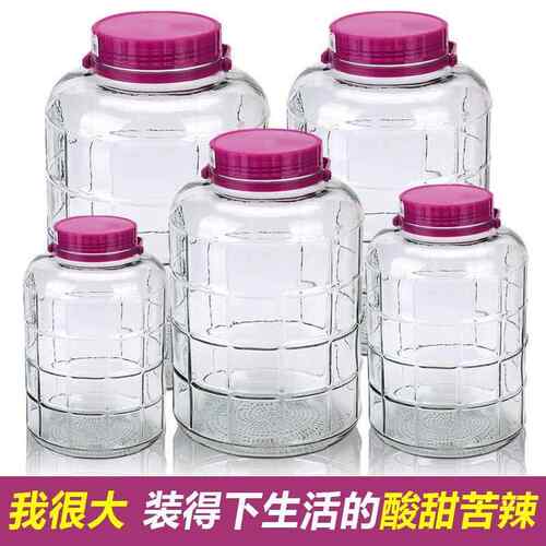 泡酒玻璃瓶大号加厚密封罐子果酒桶泡菜坛子杨梅酒容器空瓶子