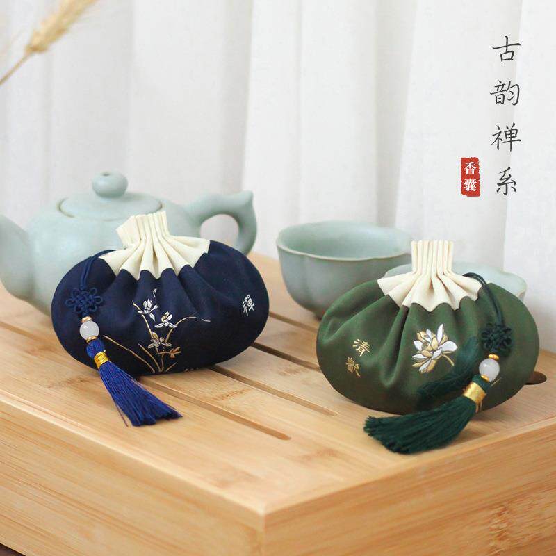香包香囊空袋中药香袋古风禅意素雅锦缎荷包挂件