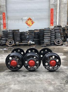 200/300/350mm铸钢矿车轮对 矿用空心实心矿车轮 翻斗式轨道轮