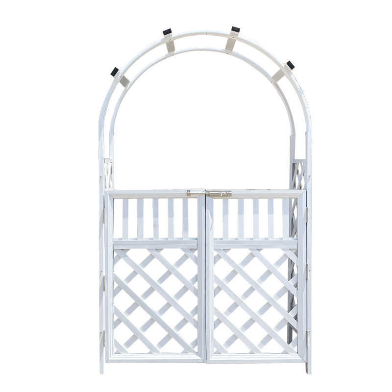 紫藤铁非门架拱形铝合金门花架铁线莲仿木田园藤攀爬艺栅栏月季