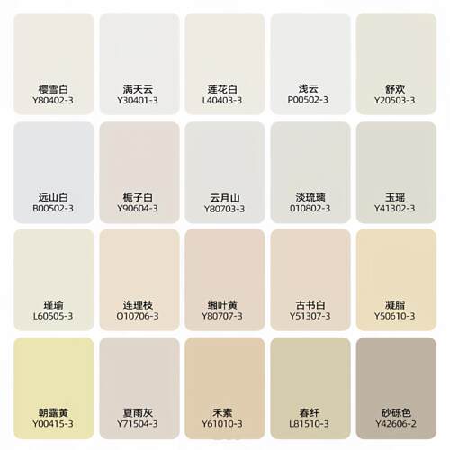 内墙白色中性平面室内背景漆净味环保多色号莲花白浅云砂砾水性漆