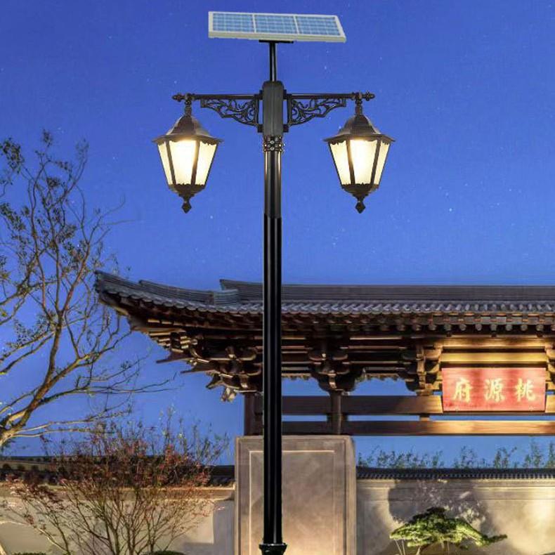 太阳能庭院灯中式复古景观灯户外花园别墅LED现代4米铝形材庭院灯