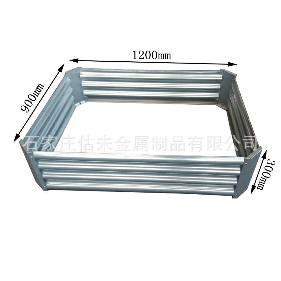 个性装饰镀锌板花园床园林用品五金铁花盆1200*900*300mm