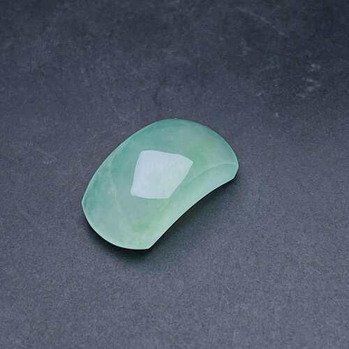 缅甸天然翡翠a货冰底色马鞍戒面裸石fxj，尺寸：18.1-9.3-6.5mm