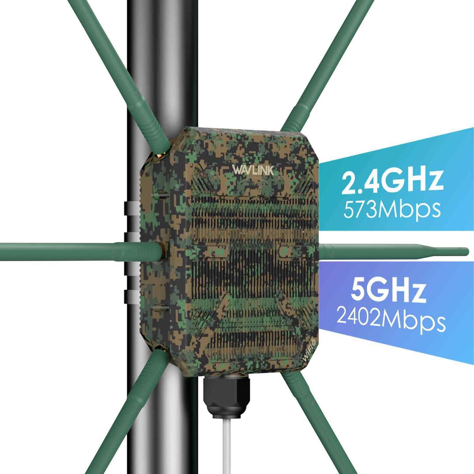 睿因户外AX3000兆路由器wifi6室外AP5G无线POE网桥发射基站防雨