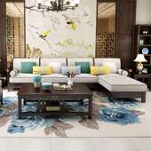 新艺中式 实01088木布沙发组合厅约别墅酒店饭简客店售楼处家具全