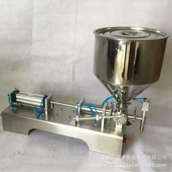 半自动卧式灌装机小型膏体胶水蜂蜜灌装设备瓶装番茄酱果酱灌装机
