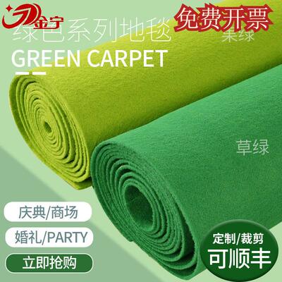 金宁绿色地毯幼儿园加厚商用楼梯满铺工程一次性果绿大面积仿草绿