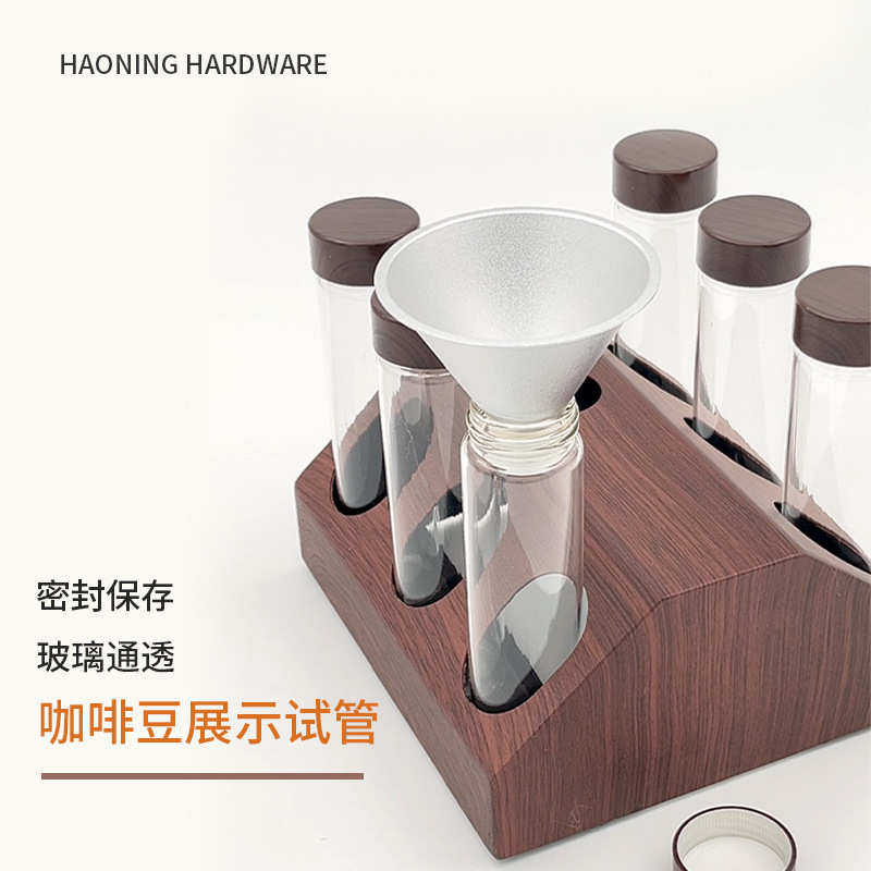 透明玻璃咖啡多功能试管架密封罐多孔展示架咖啡豆茶叶分装收纳架,餐饮具,配套器具,淘宝优惠券,粉丝福利购,淘宝优惠卷