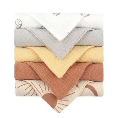 5PCS Baby Facecloth Kindergarten Wash Cloth Cotton Feeding