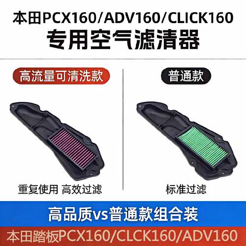 适用本田PCX160/ADV/CLICK160 NS150GX/NWG150空气滤芯高流量空气